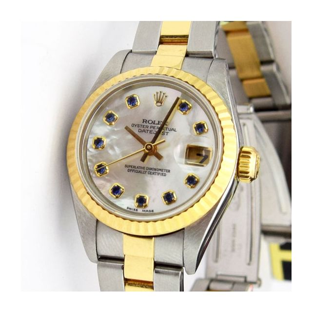 Buy Authentic Rolex Lady-Datejust 179174 - Mother Of Pearl Roman ...