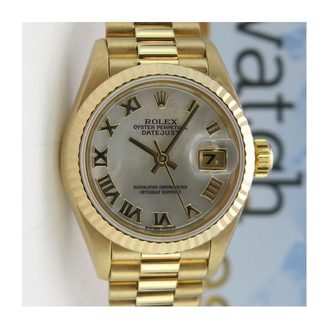 Rolex Lady President Gold Mother of Pearl Roman 69178 Watch Chest