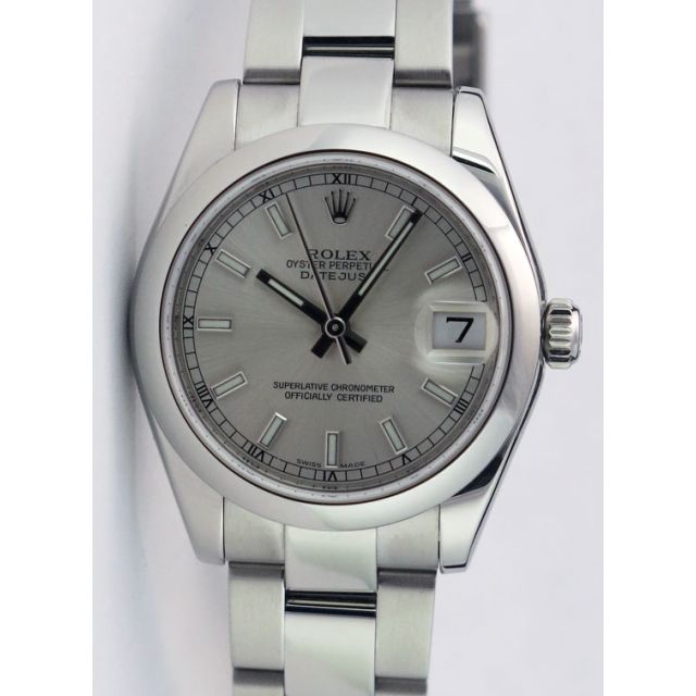 Rolex Datejust Lady Stainless Steel Silver Index 178240 Watch Chest