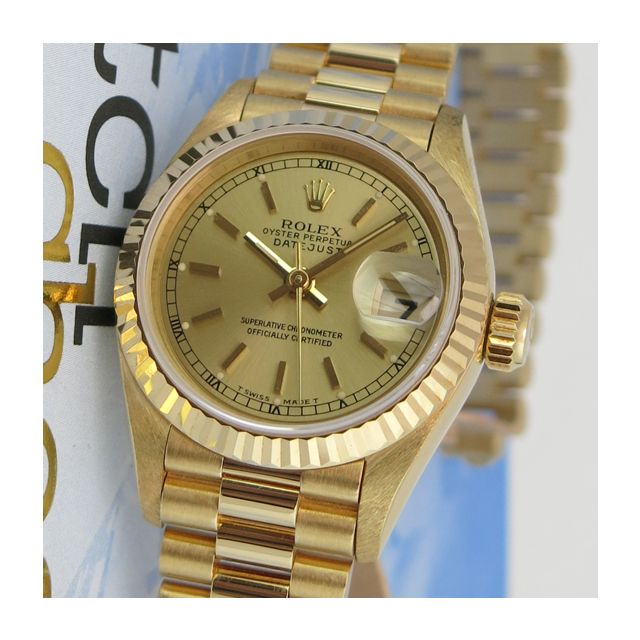Rolex Lady President Champagne Index 69178 Watch Chest