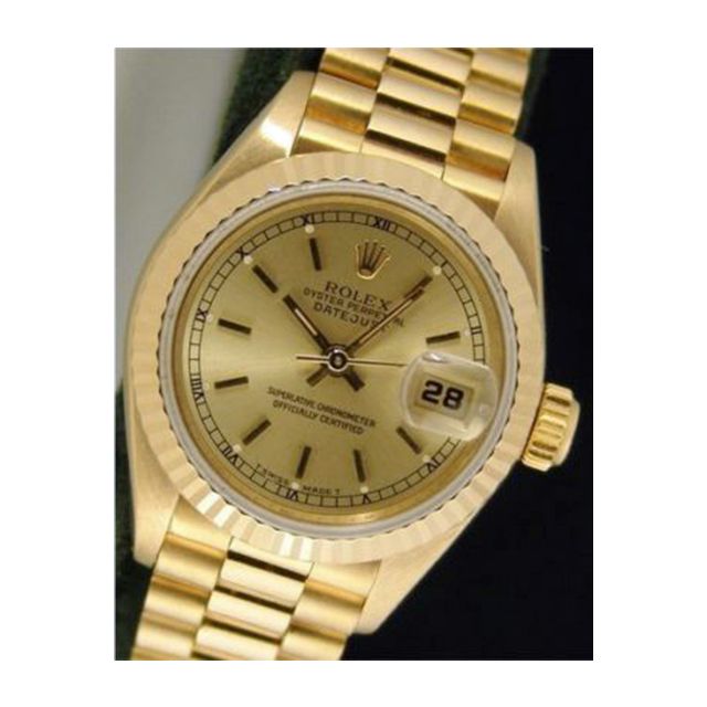 Rolex Lady President Champagne Roman Index 69178 Watch Chest