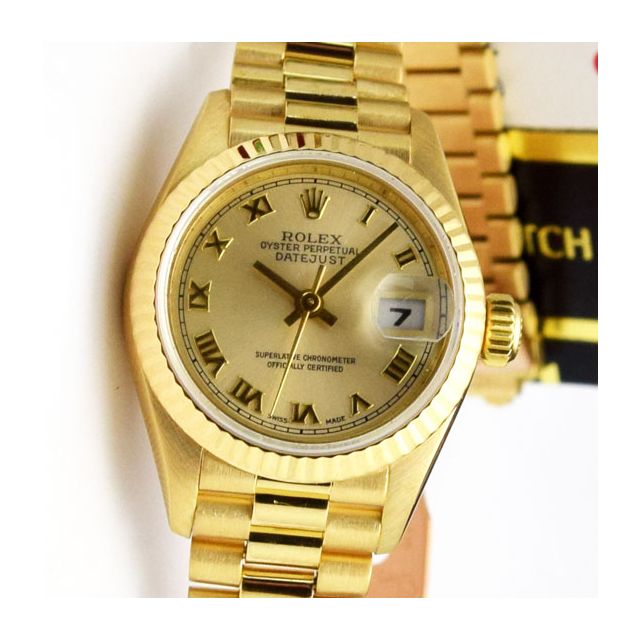 Rolex Lady President Champagne Roman 69178 Watch Chest