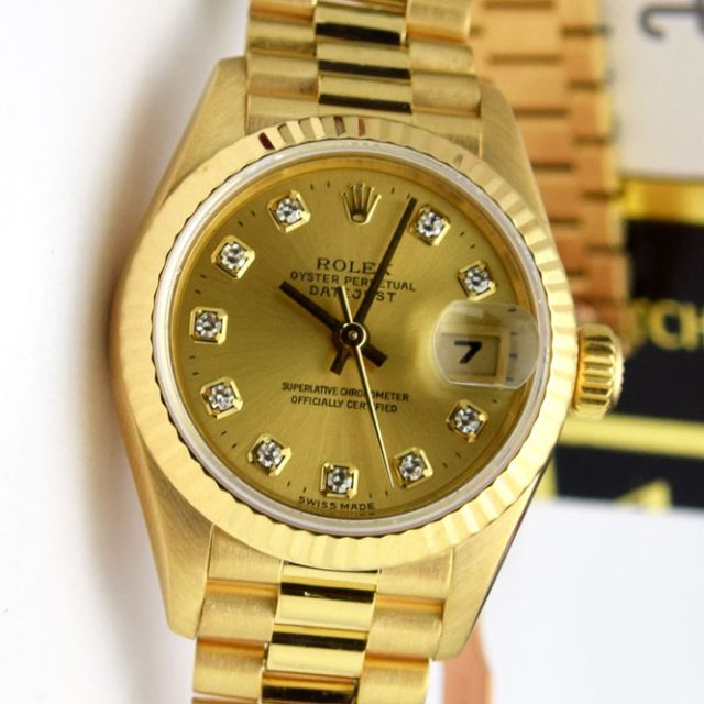 Rolex Lady President Champagne Diamond 69178 Watch Chest