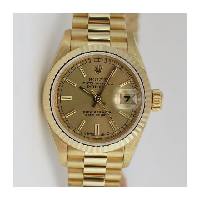 Rolex Lady President Champagne Index 69178 Watch Chest