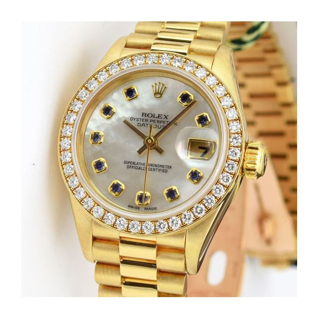 Buy Rolex Lady-Datejust 279178 Wristwatch - Mother of Pearl Diamond Dial