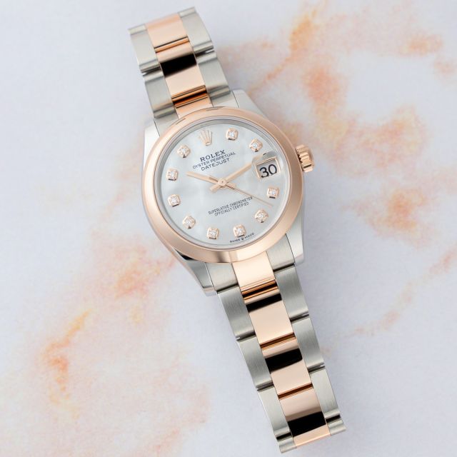 Rolex Datejust 31 278241, Steel & Rose Gold, Mother of Pearl Diamond Dial, Oyster Bracelet, Box & Papers