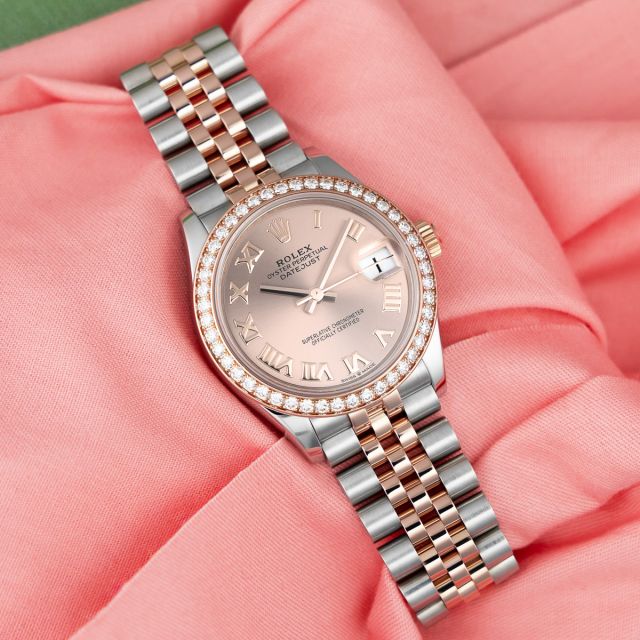 Rolex Datejust 31 278381RBR, Steel & Rose Gold, Rosé Roman Dial, Jubilee Bracelet