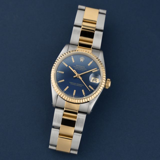 Rolex Datejust 31, 68273, Steel & Yellow Gold, Blue Dial, Oyster Bracelet, Renewed