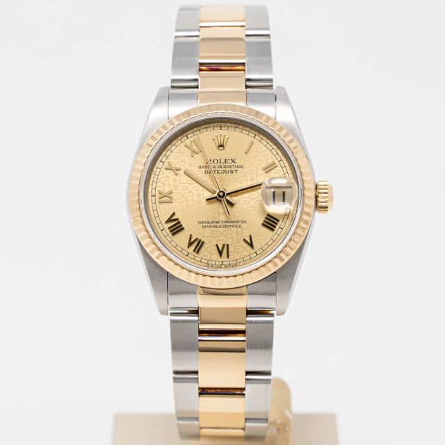 Rolex Datejust 31 78273 Wristwatch, Champagne Jubilee Roman Dial, Oyster Bracelet, Fluted Bezel