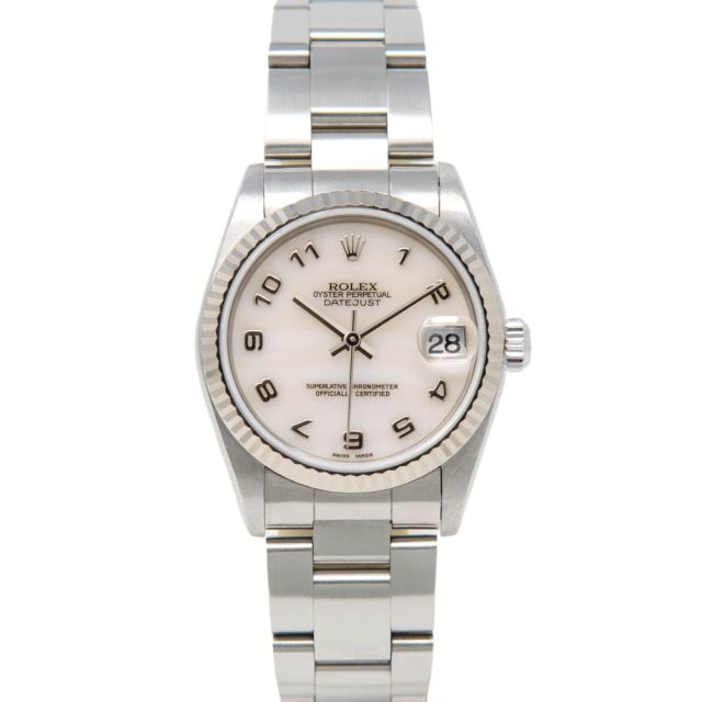 Rolex Datejust 31 68274 Wrist Watch MOP Arabic Oyster Bracelet