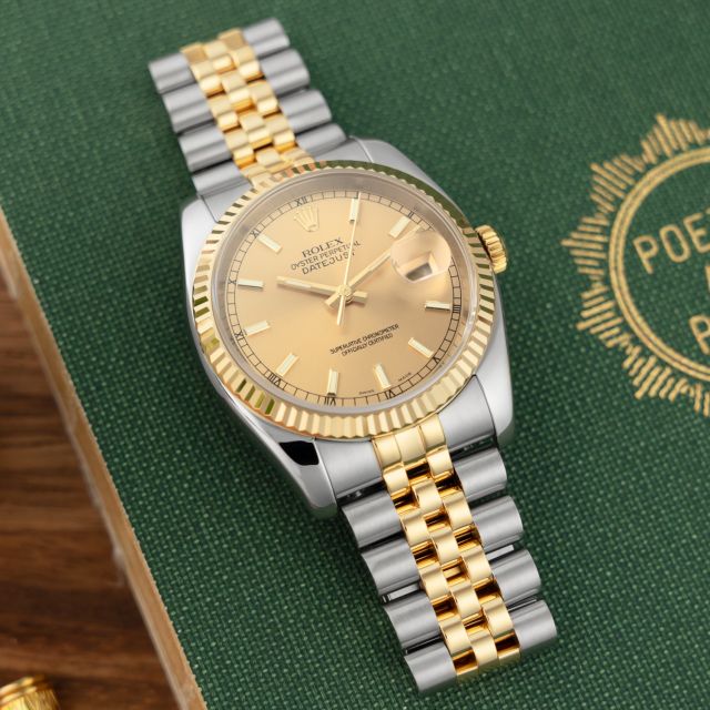 Rolex Datejust 36, 116233, Steel & Gold, Champagne Dial, Jubilee Bracelet, Box Only, Renewed