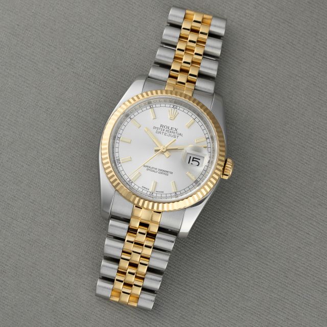 Rolex Datejust 36 116233, Steel & Yellow Gold, Silver Dial, Jubilee Bracelet, Box & Papers
