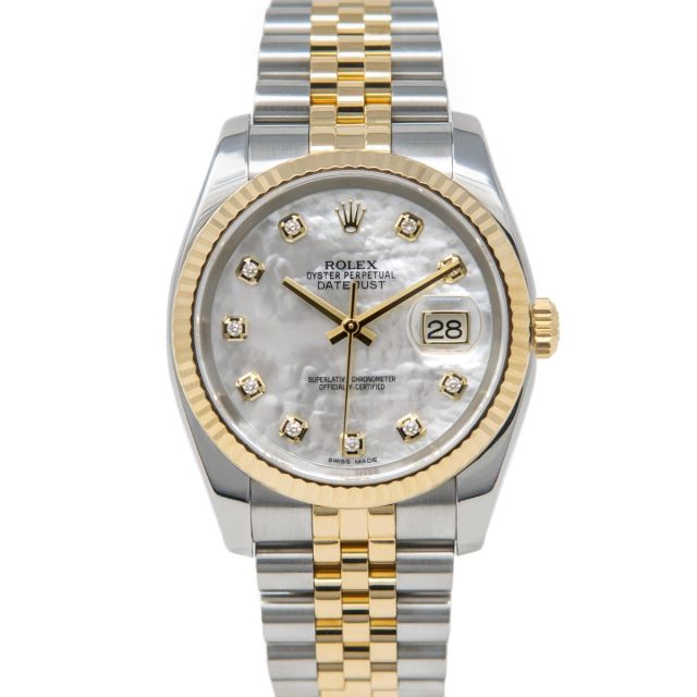 送料無料 ギフト Buy Genuine Used Rolex Datejust 36 16233 Watch - White Dial パーツ