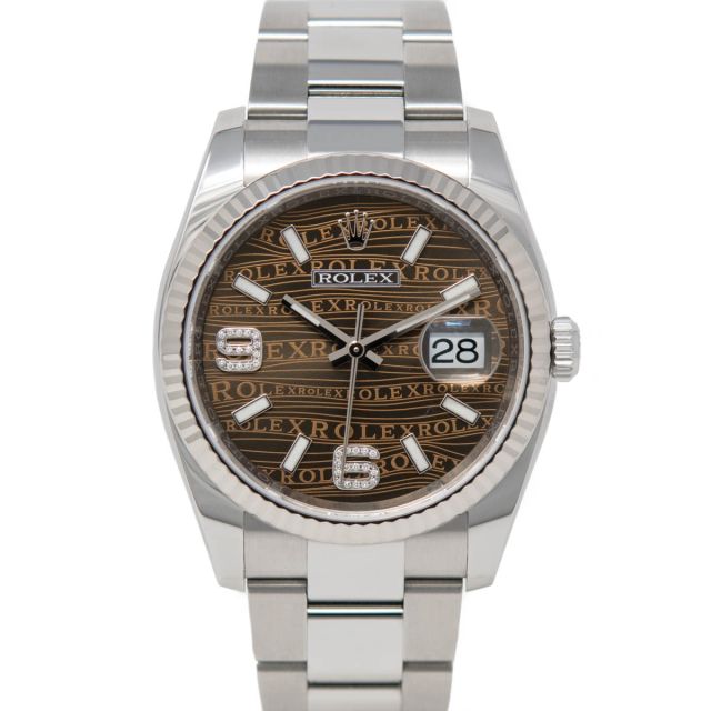 Rolex Datejust 36 116234 Wristwatch, Oyster Bracelet, Bronze Waves Arabic Dial, Oyster Bracelet