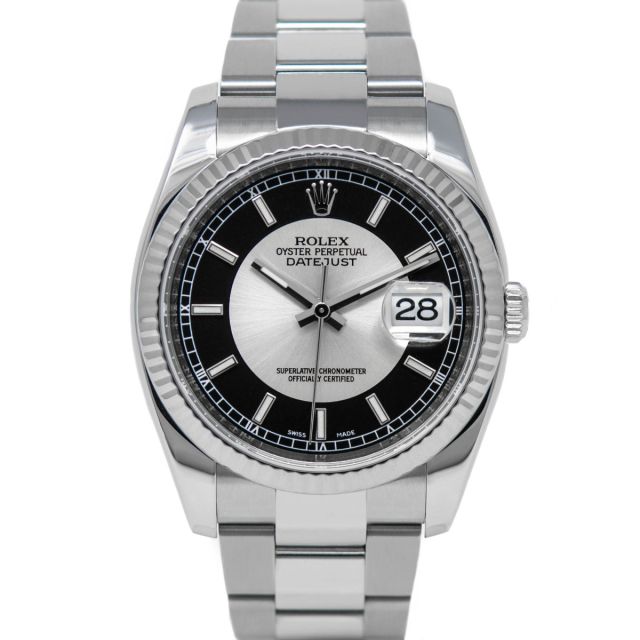 kollektion kompakt Joke Rolex Datejust 36 116234 Wristwatch - Silver / Black