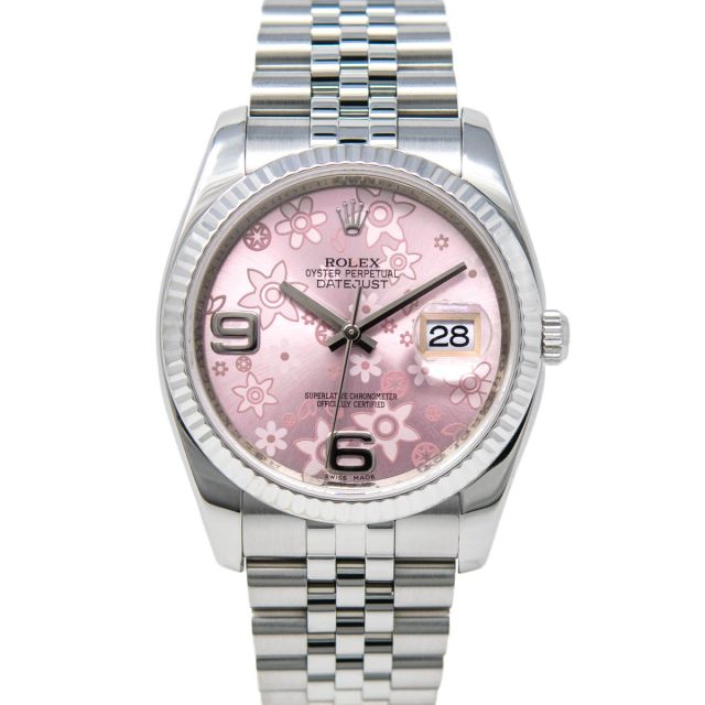 Rolex Ladies Datejust 36 116234 Wristwatch, Pink Floral, Oyster