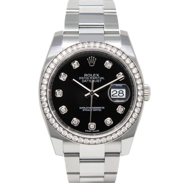Rolex Datejust 36 116233 Wristwatch - Black/Silver
