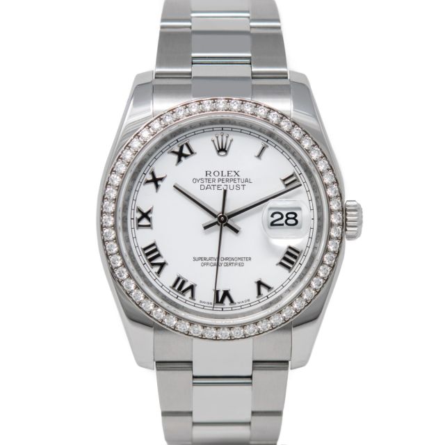 Buy Genuine Used Rolex Datejust 36 116264 Watch - White Dial | SKU 