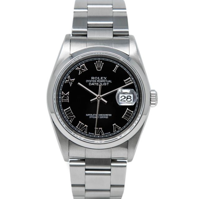 Buy Genuine Used Rolex Datejust 36 126284RBR Watch - Bright Black Dial |  SKU 7441