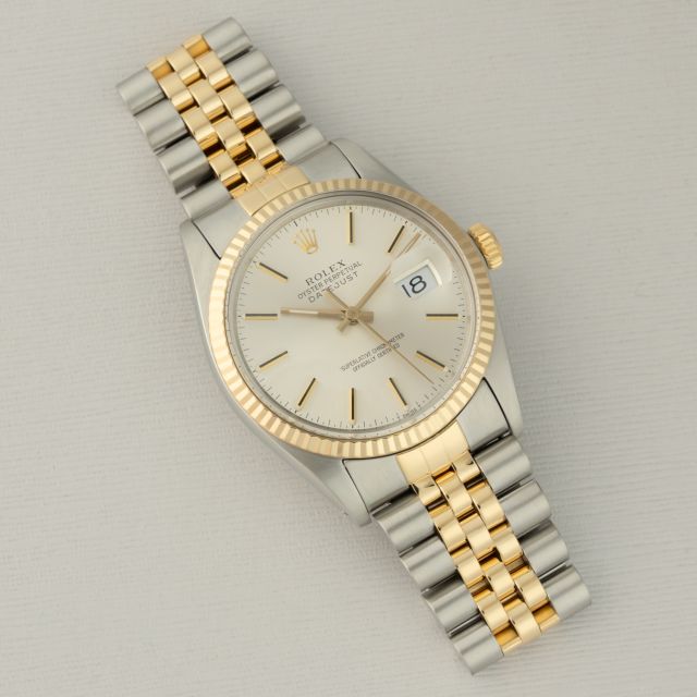 Rolex Datejust 36, 16013, Steel & Yellow Gold, Silver Dial, Jubilee Bracelet, Renewed