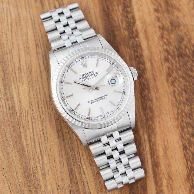 Rolex Datejust 36 16234, Steel & White Gold, Silver Dial, Jubilee Bracelet