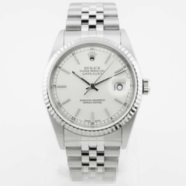 Rolex Datejust 36 16234, Steel & White Gold, Silver Dial, Jubilee Bracelet
