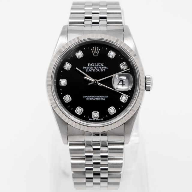 Rolex Datejust 36 126283RBR Green Roman Dial Diamond Bezel