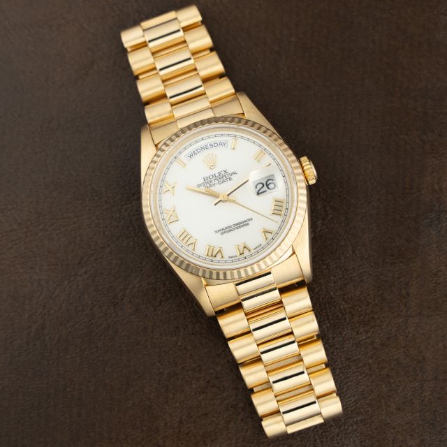 Buy Genuine Used Rolex Day-Date 36 128238 Watch - Green