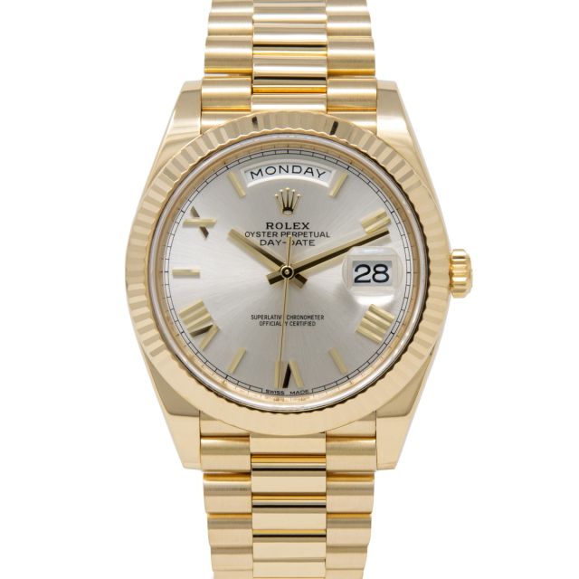 Buy Genuine Used Rolex Day-Date 40 228349RBR Watch - Silver Dial | SKU 6441