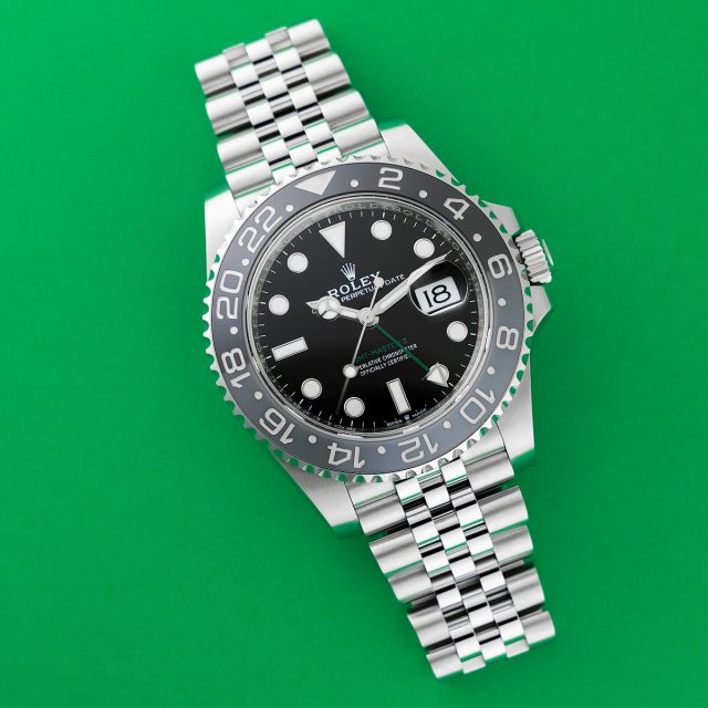 Rolex GMT-Master II "Bruce Wayne" 126710GRNR, 40mm, Steel, Black & Gray Bezel, Box & Papers