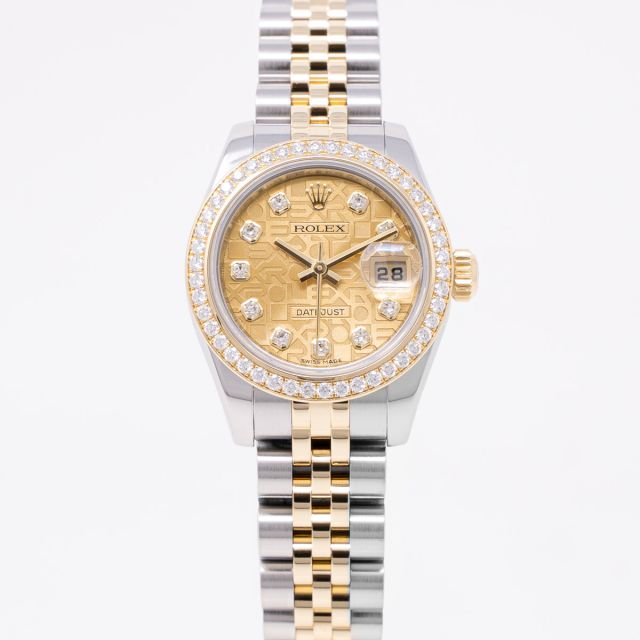 Rolex Lady-Datejust 179383 Wristwatch, Champagne Jubilee Diamond Dial, Jubilee Bracelet,