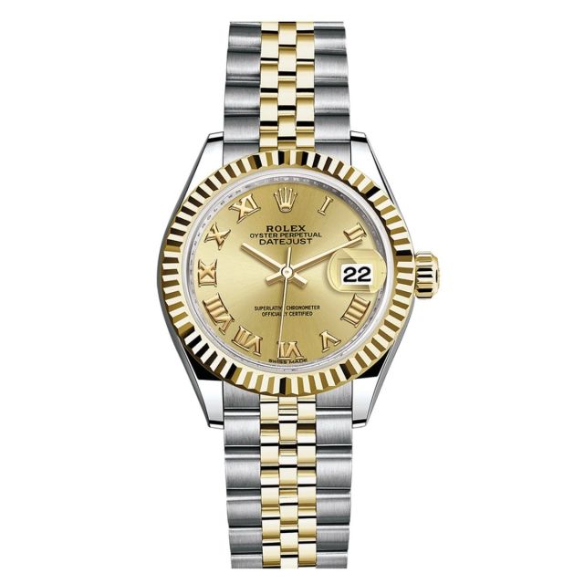 Rolex Lady-Datejust, Champagne Roman Dial, Steel & Yellow Gold, 279173