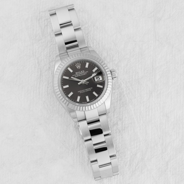 Rolex Lady-Datejust, 279174, Steel & White Gold, Dark Grey Index, Oyster Bracelet