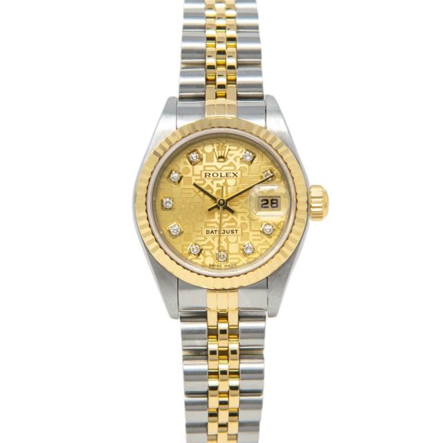 Rolex Lady-Datejust, Champagne Jubilee Diamond Face, Steel & Gold, 79173
