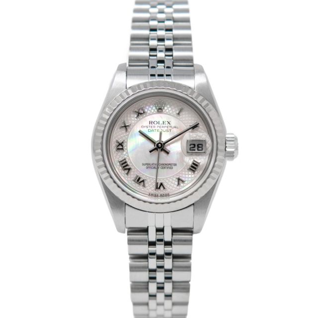 Buy Genuine Used Rolex Lady Datejust 26 79174 Watch Decorated Pink Mother of Pearl Dial SKU 1630