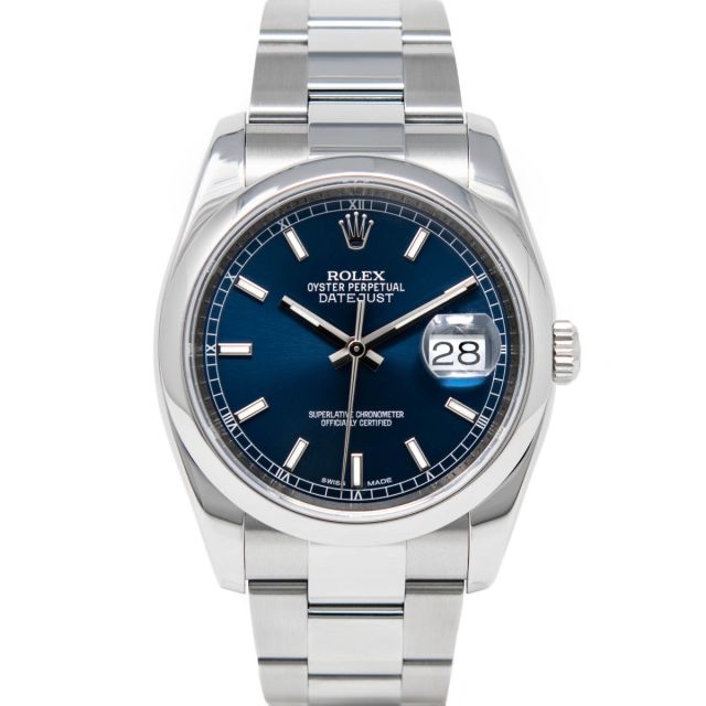 Buy Genuine Used Rolex Datejust 36 126234 Watch - Bright Blue Dial ...