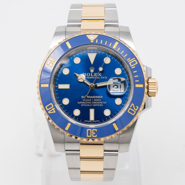 Rolex Submariner Date 116613LB Wristwatch, Blue Dial, Rotatable Bezel, Oyster Bracelet