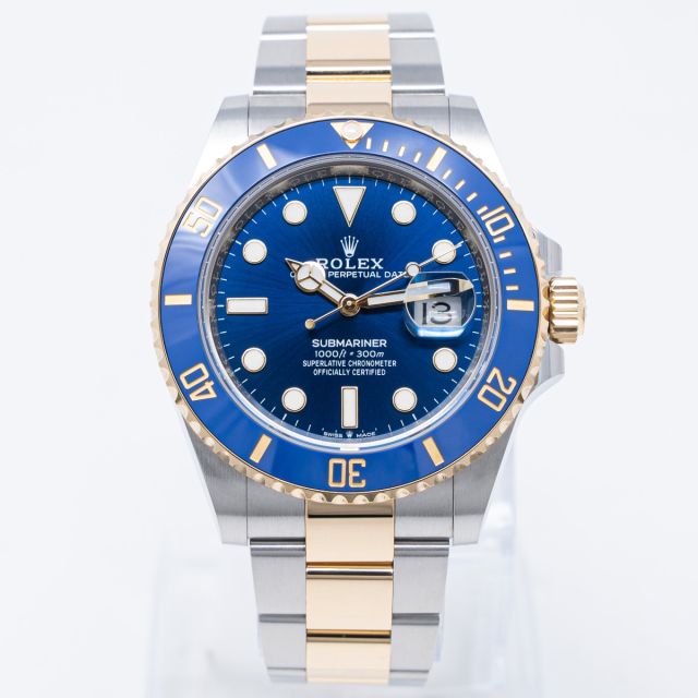 Rolex Submariner 126613LB Wristwatch, Oyster Bracelet, Blue Dial, Blue Rotatable Bezel