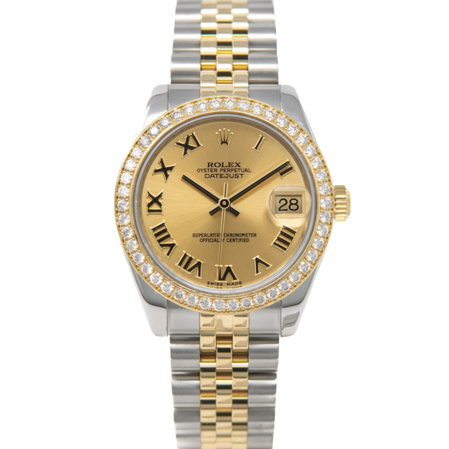 Rolex Datejust 31, 178383, Steel & Gold, Champagne Roman Dial, Jubilee Bracelet, Box Only (Renewed)