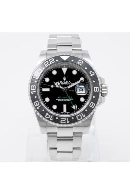 Rolex GMT-Master II 116710LN Wristwatch, Black Dial, Oyster Bracelet, Rotatable Bezel
