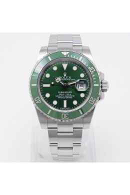 Rolex Submariner Date "Hulk" 116610V Wristwatch, Green Dial, Oyster Bracelet, Green Rotatable Bezel