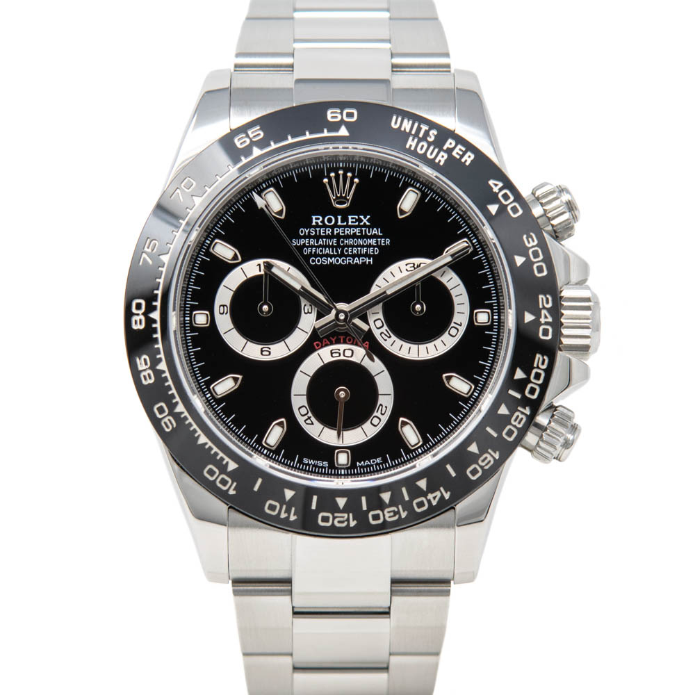 black rolex chronograph