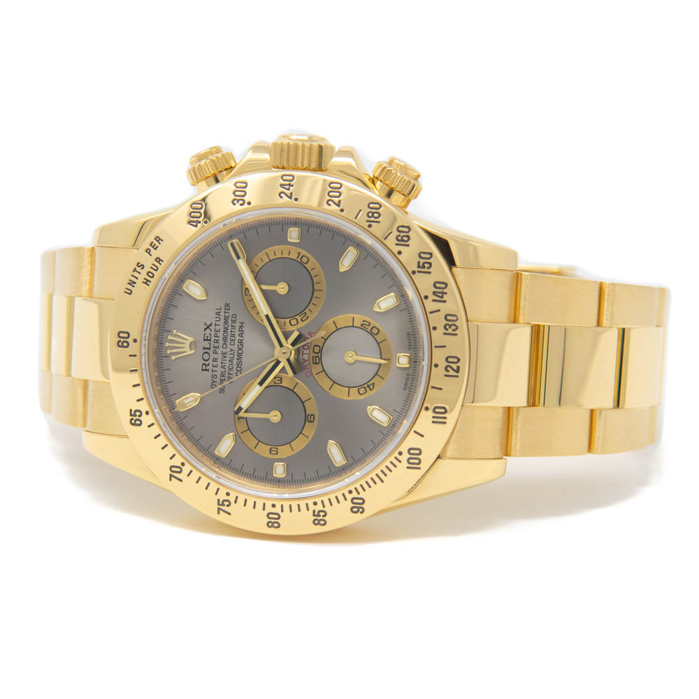 Rolex Men's Cosmograph Daytona Wrist Watch, Slate Face, Yellow Gold ...