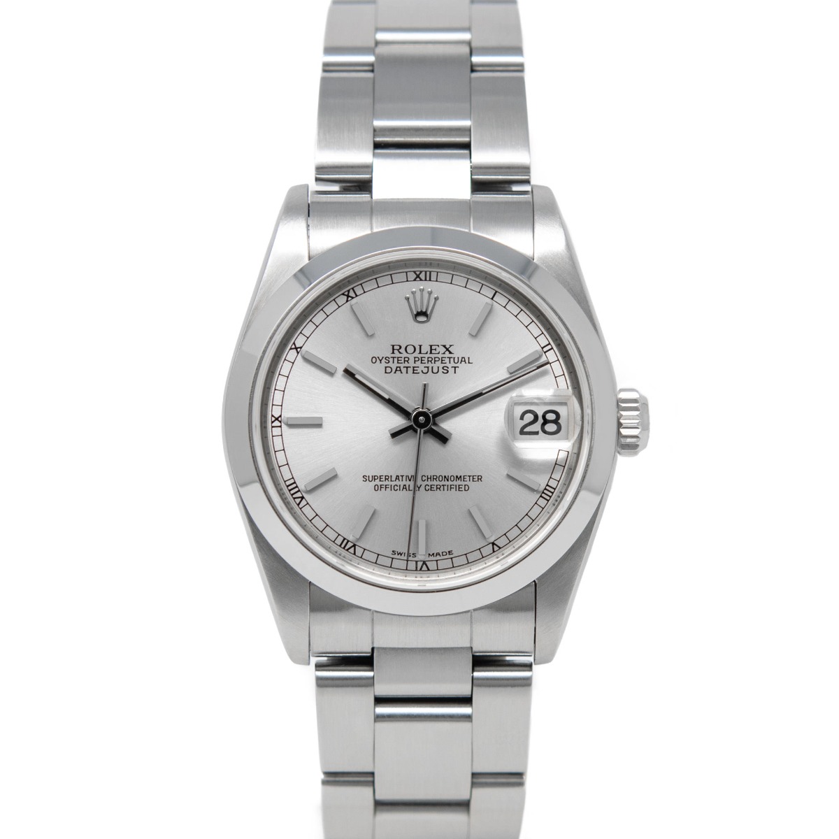 Rolex Women's Datejust 31 Steel 78240 Wristwatch - Silver Dial, Oyster ...