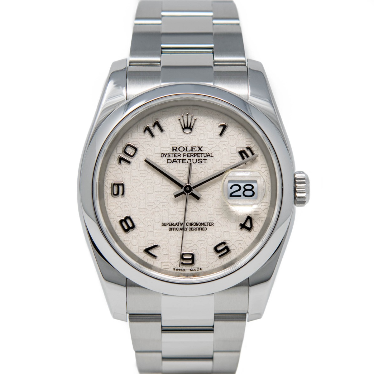 rolex datejust 36 arabic numerals