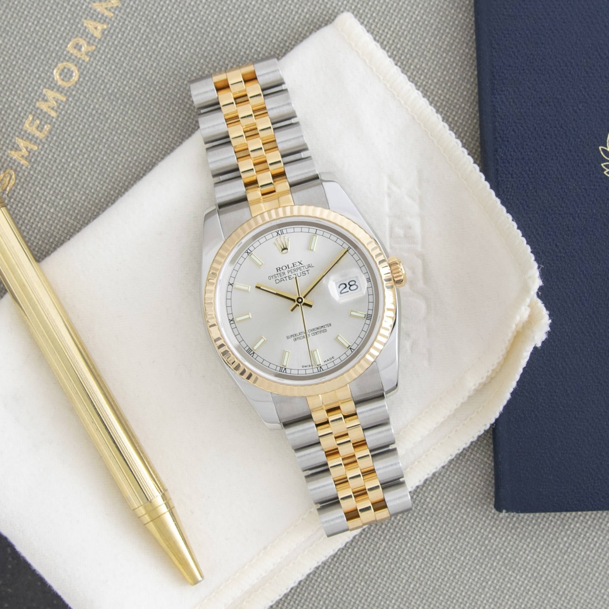 datejust 36 gold and steel