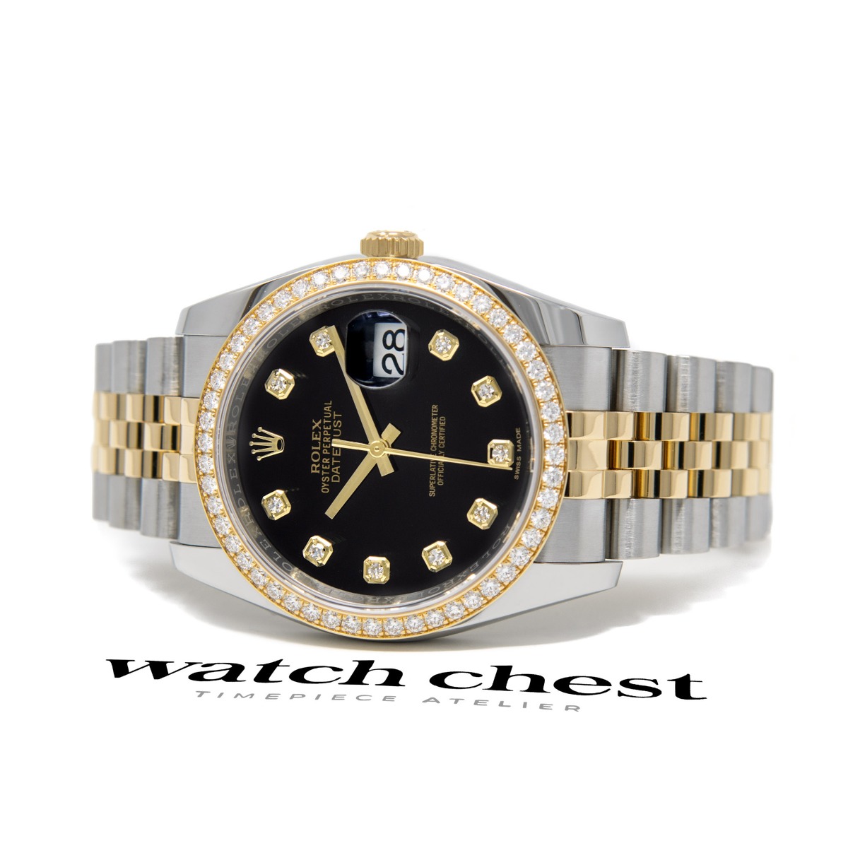 rolex datejust 36 black dial jubilee