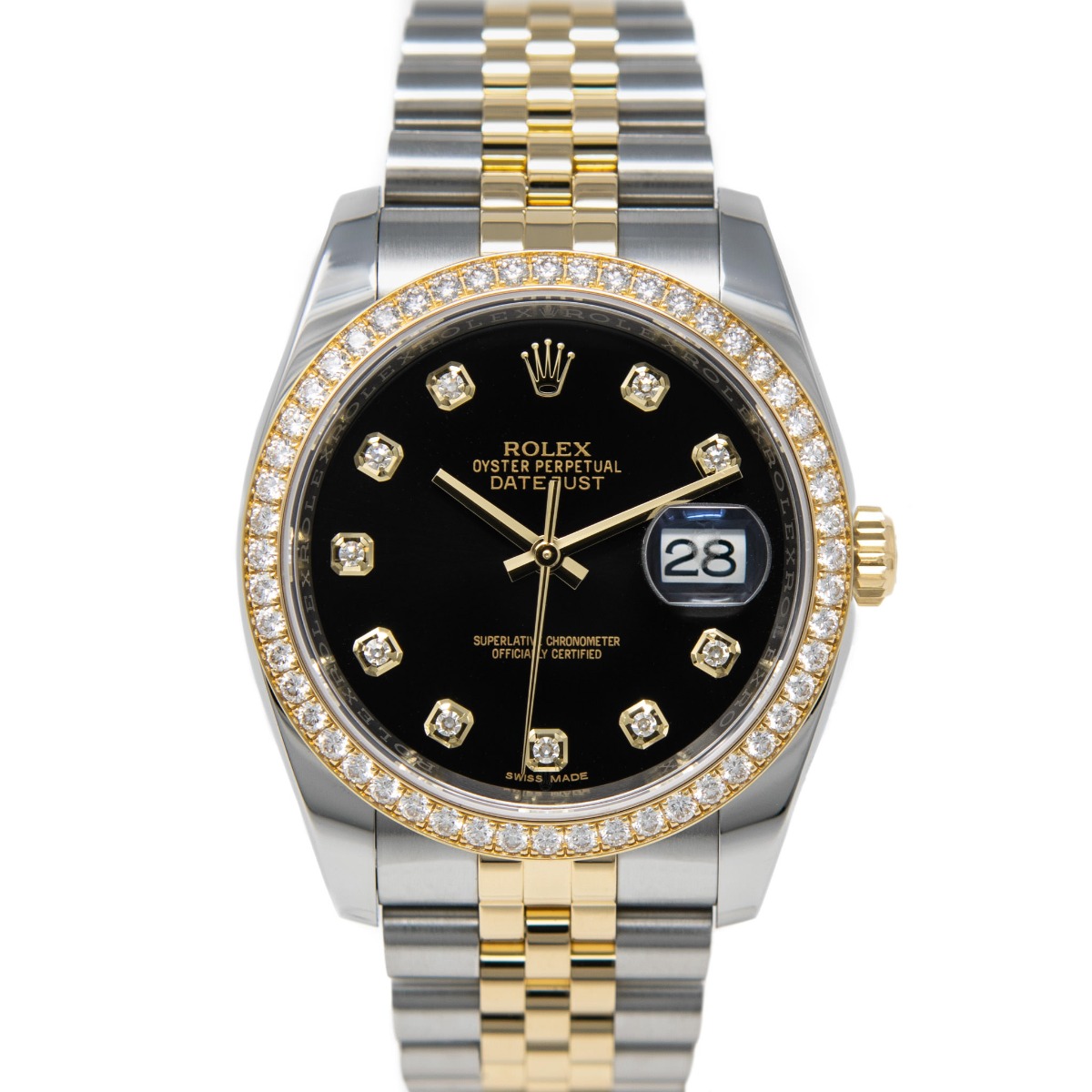 rolex datejust 36 black dial jubilee