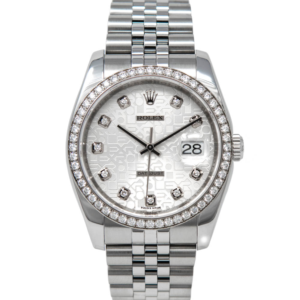 いいネット通販 - 全国送料無料でお届けします Rolex Jubilee Silver 116244 Steel & Gold White 36 Datejust 時計