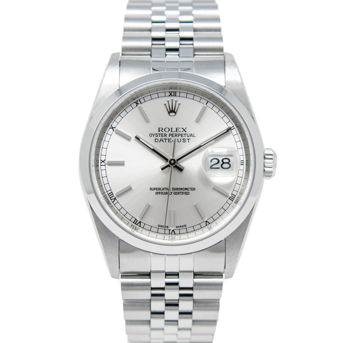 Rolex Datejust 36 Stainless Steel 16200 Silver, Jubilee